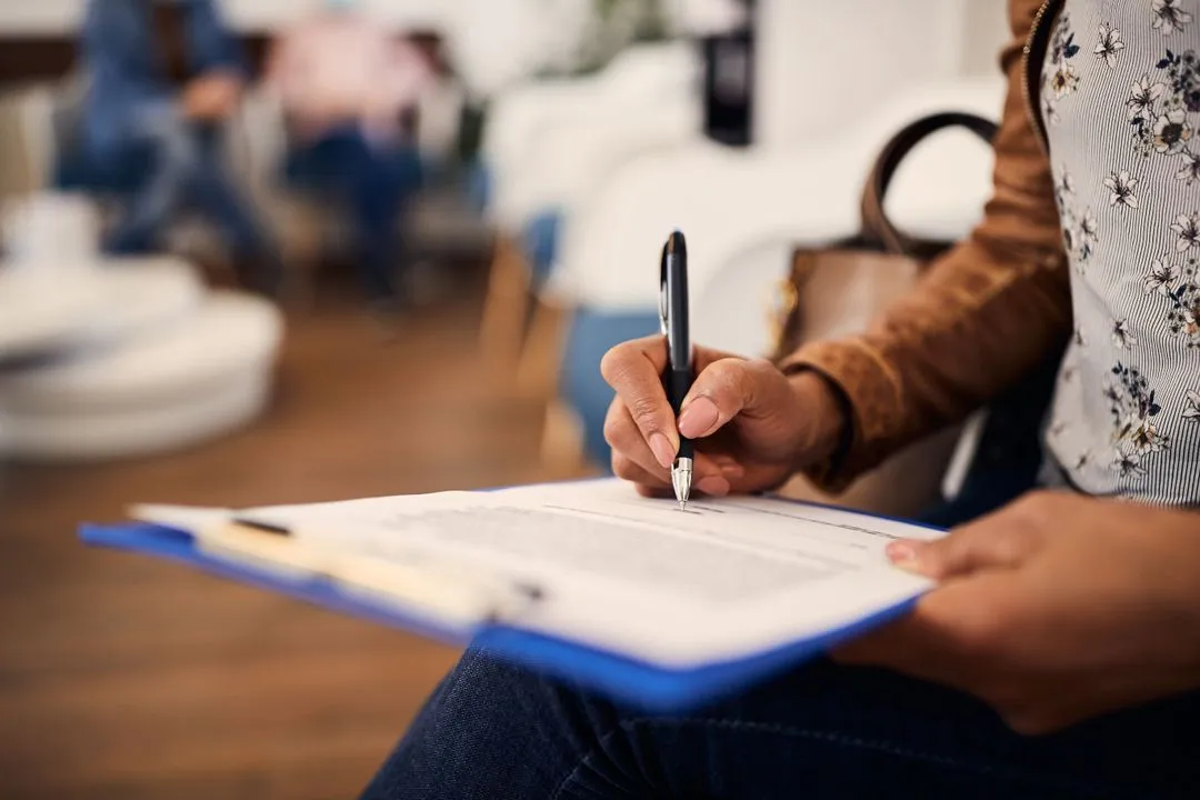 woman signing