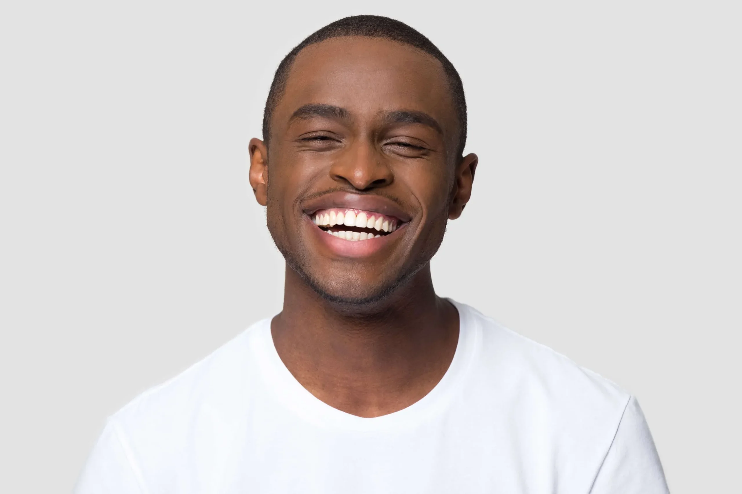 black man smiling